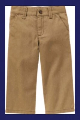 NUEVO CON ETIQUETAS Chicos 4 DELGADOS Gymboree “HOLIDAY SHINE” Color Carmelo PANTALONES Ajuste Preparativo Foto 1 de 3
