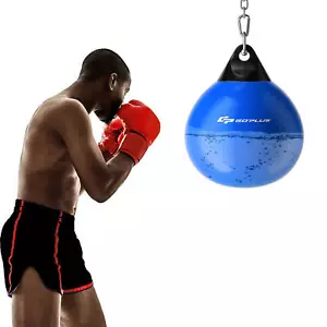 18" 110Lbs Heavy Water Filled Punching Aqua Training Boxing Bag Home Gym Hook - Picture 1 of 10
