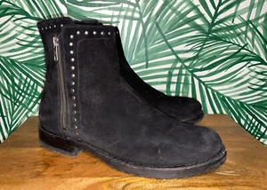 Frye Natalie Nieten schwarz Wildleder doppelter Reißverschluss Stiefeletten Damen 8,5 B 3473282 - Bild 1 von 10