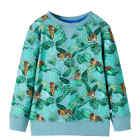 Kinder-Sweatshirt Blumen Tiger Langarmshirt Pullover Pulli Hellgrn B4Z6