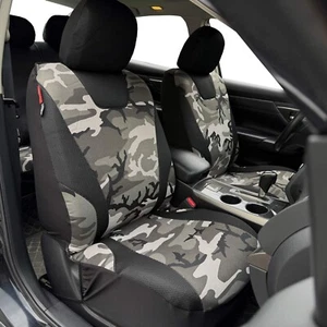 Cubierta de asiento delantero de malla negra para Jeep Commander con camuflaje gris - Imagen 1 de 6
