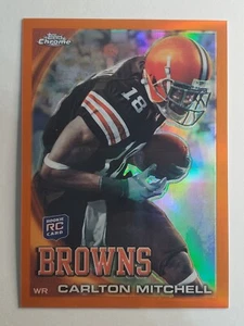 2010 Topps Chrome Orange Refractors #C93 Carlton Mitchell ~ Cleveland Browns - Picture 1 of 2