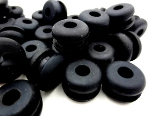 7/16" Hole Fit Rubber Grommet Wiring Bushing For 1/8" Thick Panel, Has 3/16" ID - Picture 1 of 12