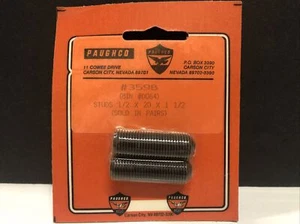 NOS PAUGHCO RISER BOLTS STUDS 1/2 x 20 x 1 1/2 HARLEY DAVIDSON MADE IN USA - Picture 1 of 4