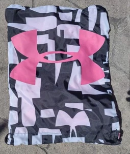 UNDER ARMOUR SACKPACK DRAWSTRING BACKPACK NEON PINK BLACK WHITE EXCELLENT SKU7-A - Picture 1 of 15