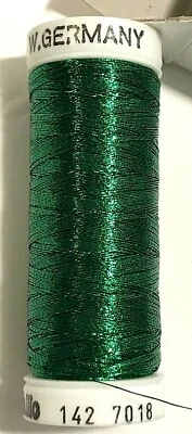 SULKY METALLIC EMBROIDERY THREAD ~ 5 SPOOL BOX (165 YARDS EACH) 142-7018 GREEN - Image 1 of 3