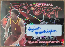 Izaiah Brockington 2022-23 Leaf Optichrome Auto Optimal Effort Black Crystal /4