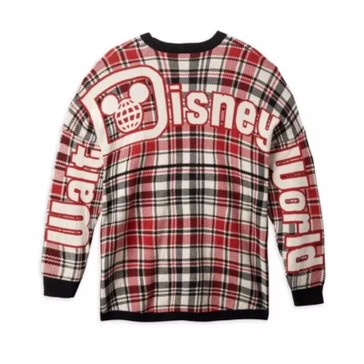 Disney Parks Mickey Mouse Plaid Spirit Jersey Sweater WDW Christmas Large L - Image 1 of 2