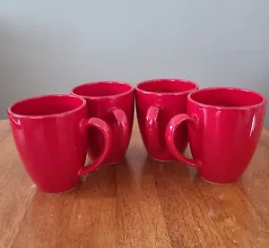 4 Waechtersbach Fun Factory Freestyle Red Cherry Latte Coffee Mug Set Germany - Picture 1 of 3