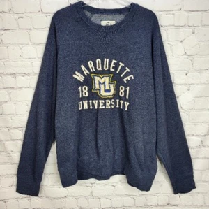 Marquette University Sweatshirt Erwachsene Rundhalsausschnitt marineblau 2XL College  - Bild 1 von 7