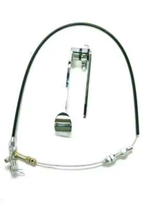 NEW Street Rod Chrome Spoon Gas Pedal + 24" Black Throttle Cable Ford Chevy more - Bild 1 von 8