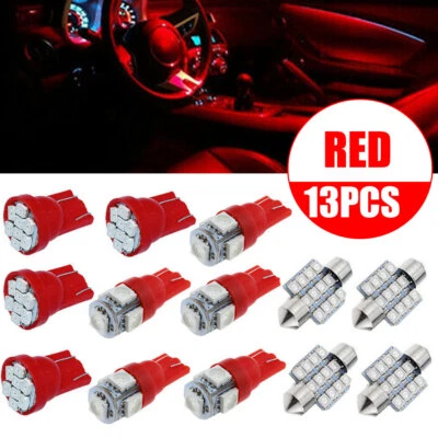 13x LED Light For Dome License Plate Lamp Car Interior Accessories 12V Universal - Image 1 of 4