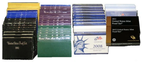 Estate Sale Lot ✯ US Proof Sets ✯ Coins Money ✯ COA Hoard 15 Years+ Cover
