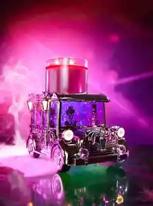Bath & Body Works LIGHT UP HEARSE WATERGLOBE 3 stoppini portacandele 2024 nuovo con scatola - Foto 1 di 6