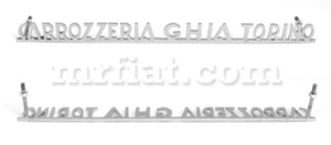 Fiat 1500 Carrozzeria Ghia Torino Cromo Script 150 mm Nuevo - Imagen 1 de 1