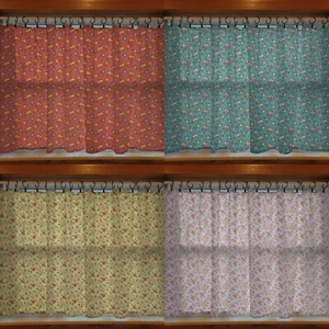 Spring Flowers Ring Top Valances or Curtains - Picture 1 of 15