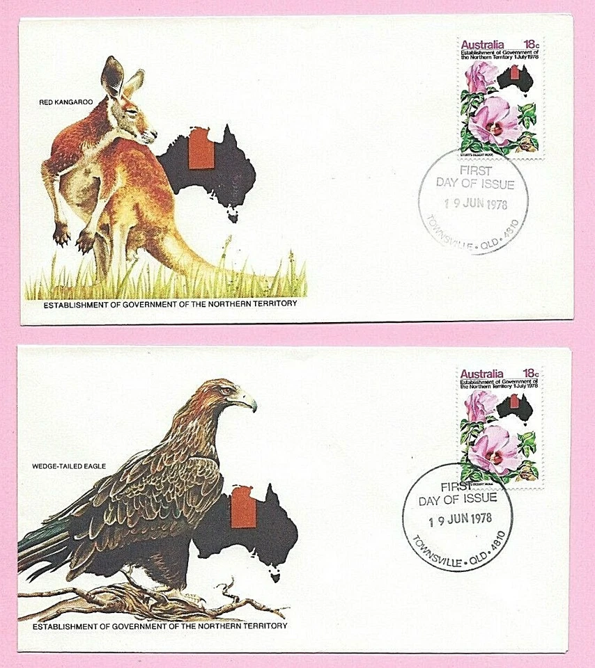 AUSTRALIA 1978 Pair of FDC's (#113 & #114)  NORTHERN TERRITORY - TOWNSVILLE. QLD - Image 1 of 1