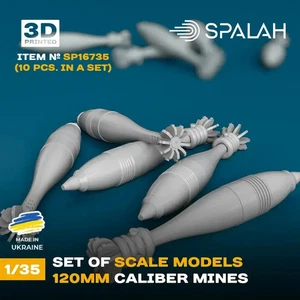 Kit Modelo Escala 1:35 Spalah SP16735 Minas Calibre 120mm (10 Piezas) - Imagen 1 de 1