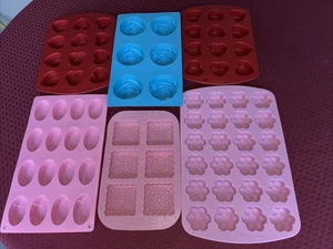 Soap/ Candle Making Supplies Lot ~ 6 Molds various shapes & sizes ~ see listing - Picture 1 of 13