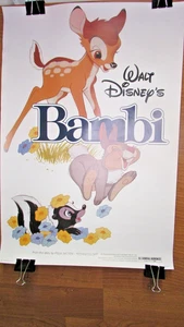 Walt Disney’s Bambi (Re-Release) Movie Poster 18 1/2” X 27” New In Original Tube - Picture 1 of 4