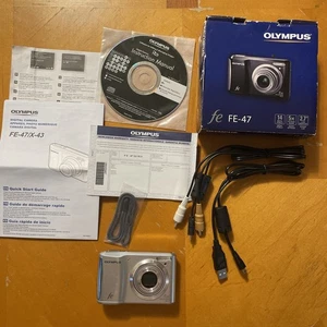 Olympus FE 47 Digital Camera W/Manual, Cables, & Box. READ DESCRIPTION!!! - Picture 1 of 10