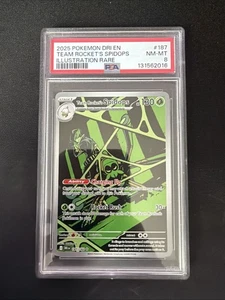 2025 POKEMON DRI ILLUSTRATION RARE #187 TEAM ROCKET'S SPIDOPS PSA 8 - Picture 1 of 2