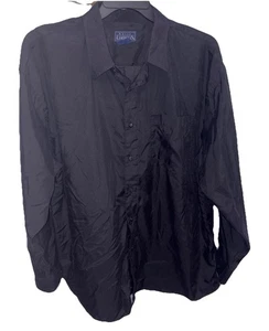 Basic Editions Men’s XL Black Long Sleeve Button Down - Picture 1 of 3