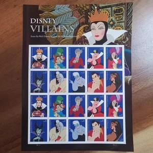 Sheet of 20 Disney Villans Forever stamps - Picture 1 of 4