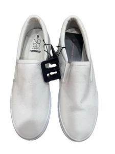 Women's Canvas Slip On Shoes White NWT size 9 Paint Summer Slip Ons Craft Teens - Picture 1 of 2