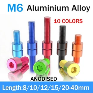 M6 Aluminium Alloy Hex Allen Key Cap Head Bolt Anodised Socket Cap Screws 10 pcs - Picture 1 of 21