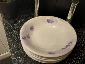 PORTMEIRION LILAC MEADOW SOUP /  PASTA BOWLS X  6 - Picture 1 of 3