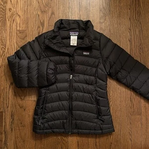 Patagonia Coat Girls Size Medium Black Down Puffer Jacket 51844 - Picture 1 of 3