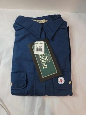 Red Head Redhead Flannel Shirt Mens XL Blue Pockets Long Sleeve Made In USA  - Image 1 of 4