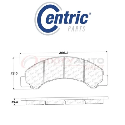 Centric Posi Quiet Disc Brake Pads w Shims for 2012-2014 Isuzu Reach 3.0L L4 yf - Изображение 1 из 4