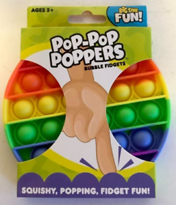 NEW Big Time Toys 92333 Rainbow Pop-Pop Poppers Circle Bubble Fidgets Pop & Push