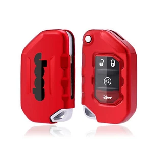 TPU Flip Key Case Cover Shell Keyless für Jeep Wrangler JL JT Gladiator neu - Picture 1 of 4