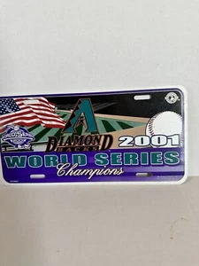Arizona Diamondbacks “DBACKS” 2001 World Series Champions Vanity Auto Tag Plate  - Picture 1 of 4