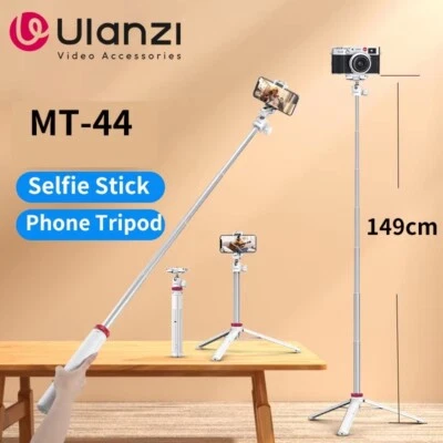 Ulanzi MT-44 1.49m Extend Selfie Stick Tripod Phone Clamp Stabilizer for Camera - Image 1 of 4