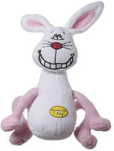 Juguete de peluche para perro Deedle Dude cantando conejo blanco, 8 pulgadas - Imagen 1 de 12