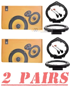 JL Audio C1 series 2 Way 6.5" CAR Truck Front & Rear Door Speakers W/Install Kit - Picture 1 of 3