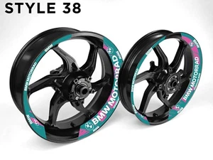 BMW Motorrad Radfelge Wrap Aufkleber Aufkleber für 17 Zoll Räder - Bild 1 von 24