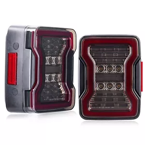 LED Tail Lights Compatible with Wrangler JK JKU 2007-2018, Unique design, inc... - Picture 1 of 6
