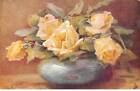 Illustrateur - n&#176;91739 - R.A. Foster - Roses jaunes dans un vase