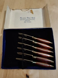 Vintage Miniature Thai Forks, Set Of 6 (Thailand) Unused - Picture 1 of 5