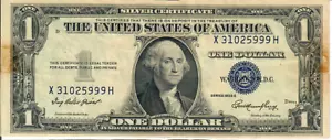 1935E 1$ Silver Certificate - Blue Seal, No Motto - IBP/GMH X31025999H - #13468 - Picture 1 of 2