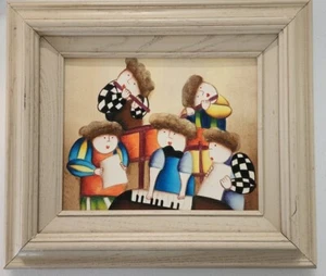J. Roybal Whimsical Young Orchestra Oil Painting Framed Canvas - Picture 1 of 4