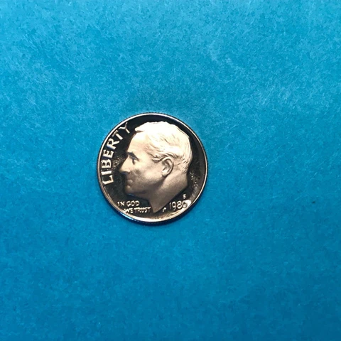 1980 S  Roosevelt  Proof Dime   FREE SHIP Cover