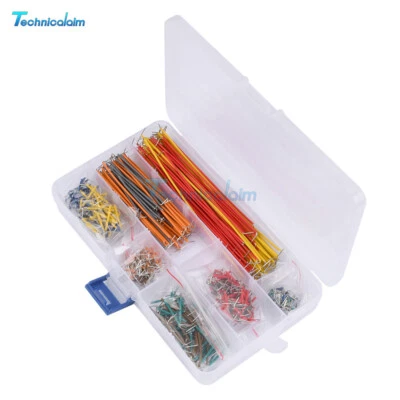 MARKENLOS 140~840Pcs Preformed Breadboard Jumper Wire Cable Kit 14 Lengths Assorted Boxed