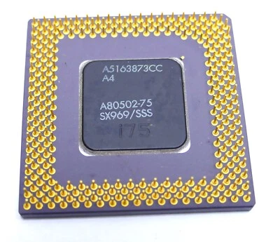 Intel Pentium i75 A80502-75 SX969 S Prozessor CPU, Vintage 110MHz I782 - Bild 1 von 4