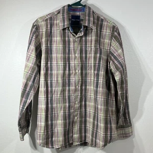 Tommy Bahama Shirt Robert Janeiro Lotus Brown T315627 Button Down Men's Size M - Picture 1 of 3
